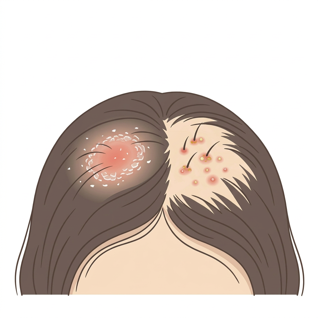 頭部白癬(しらくも)や毛のう炎