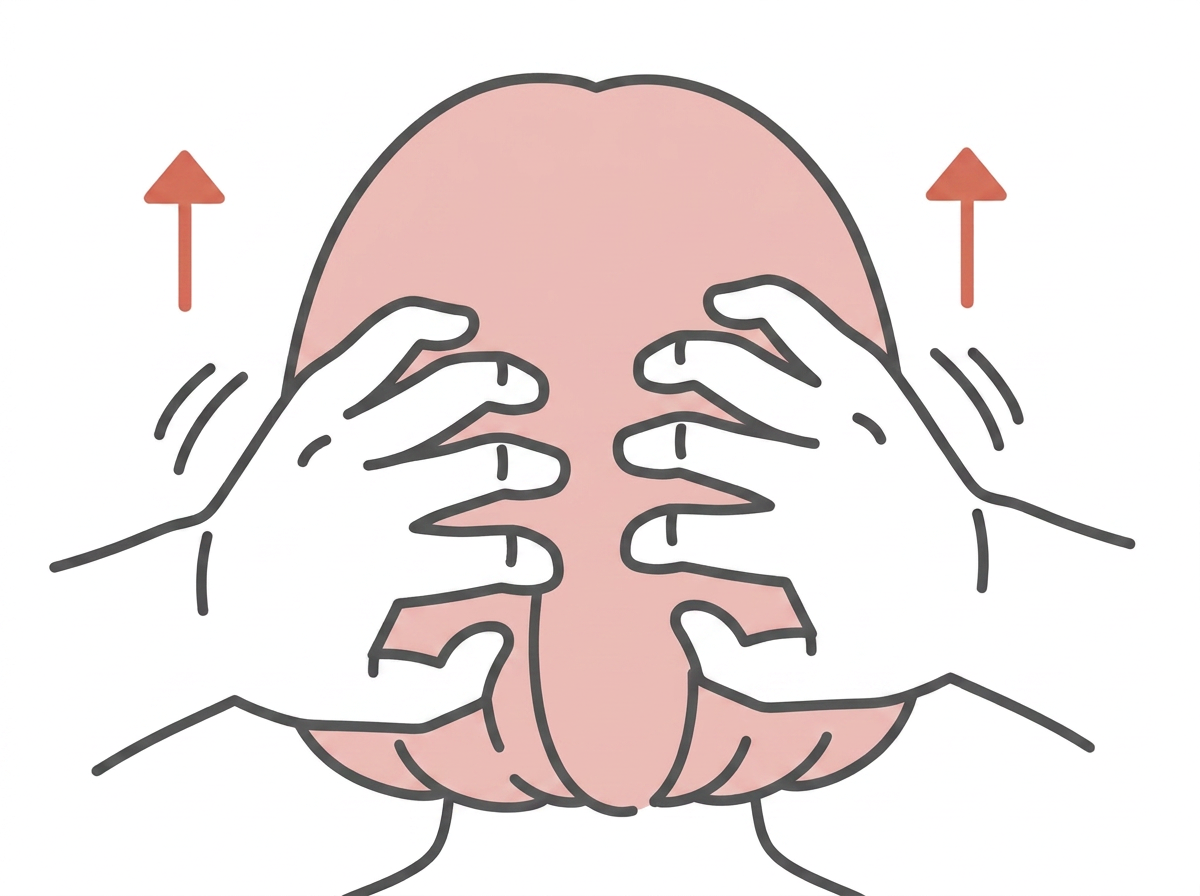 首筋マッサージの準備姿勢