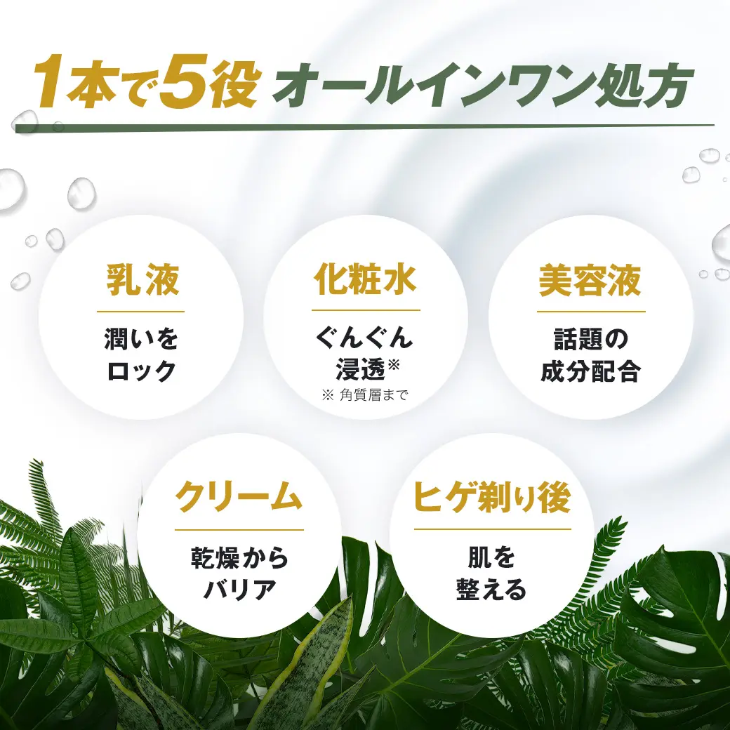 1本で5役オールインワン処方