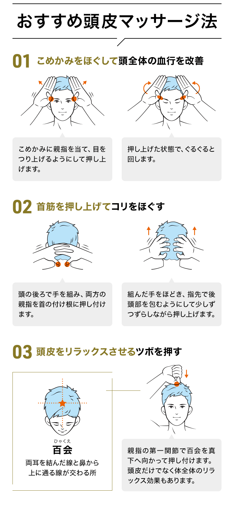 おすすめ頭皮マッサージ法