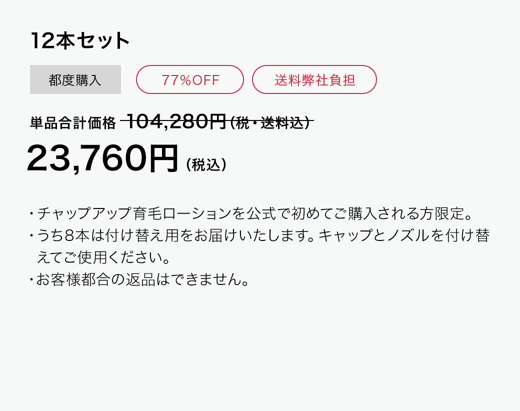 医薬部外品　チャップアップ育毛剤