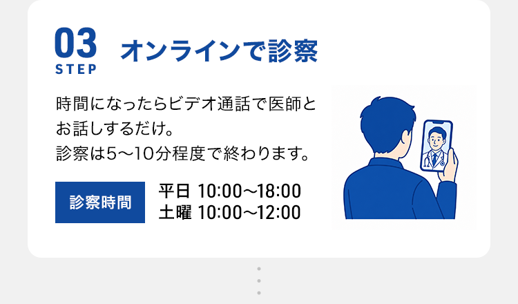 STEP03 オンラインで診察