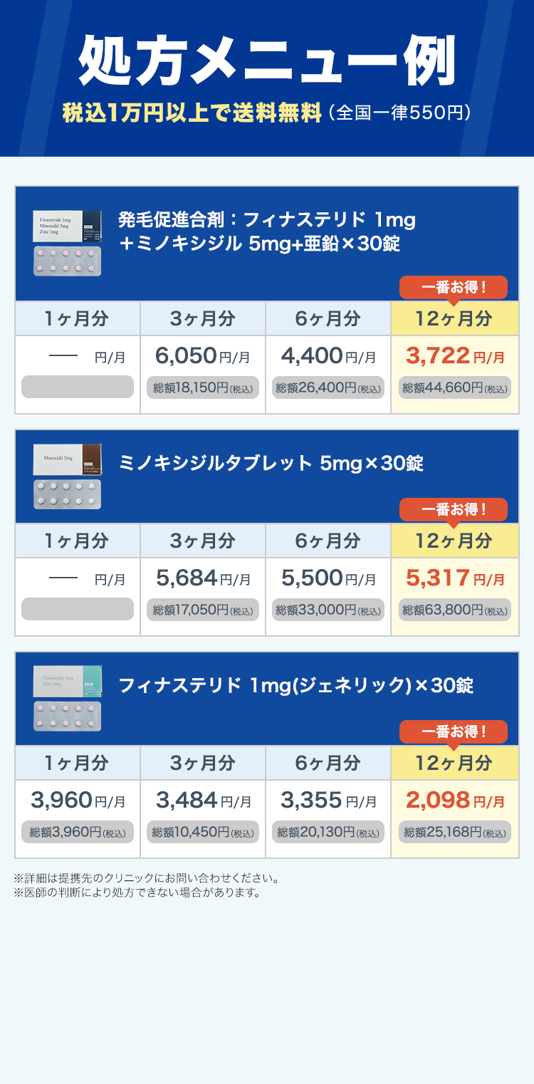 処方メニュー例