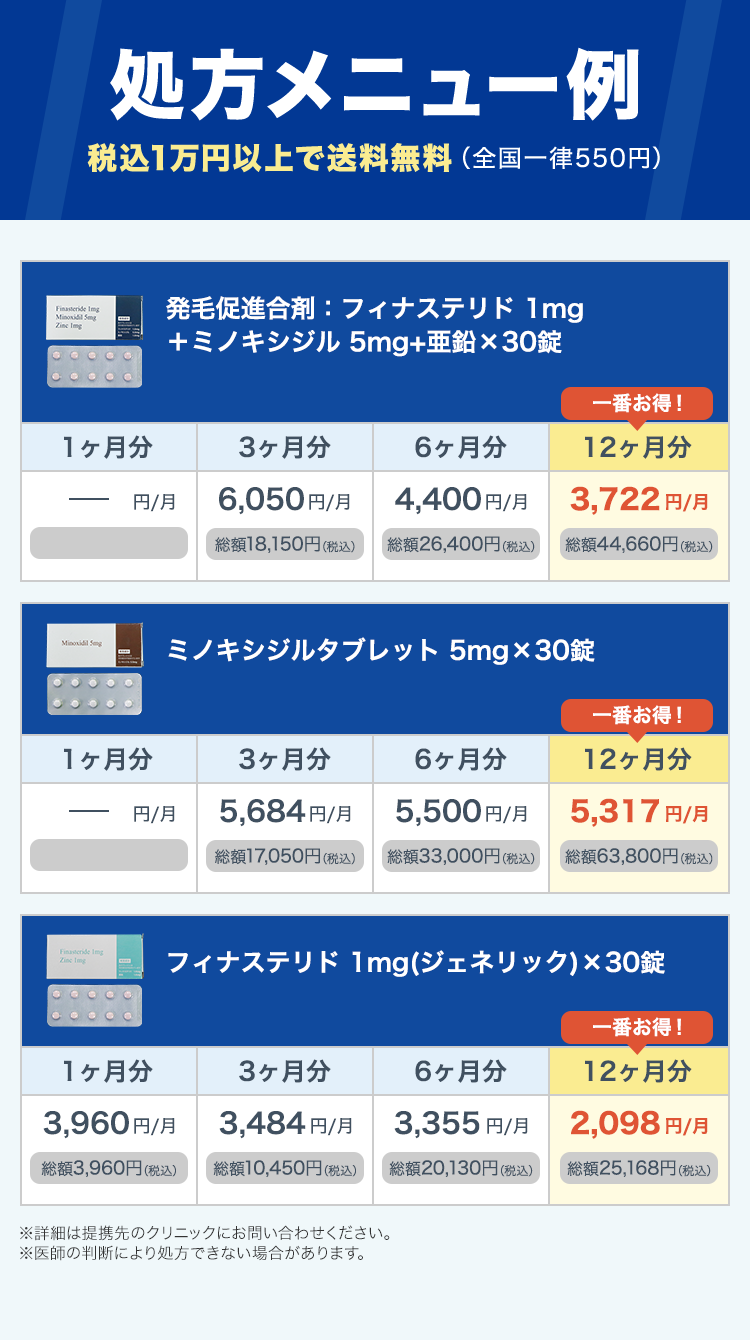 処方メニュー例