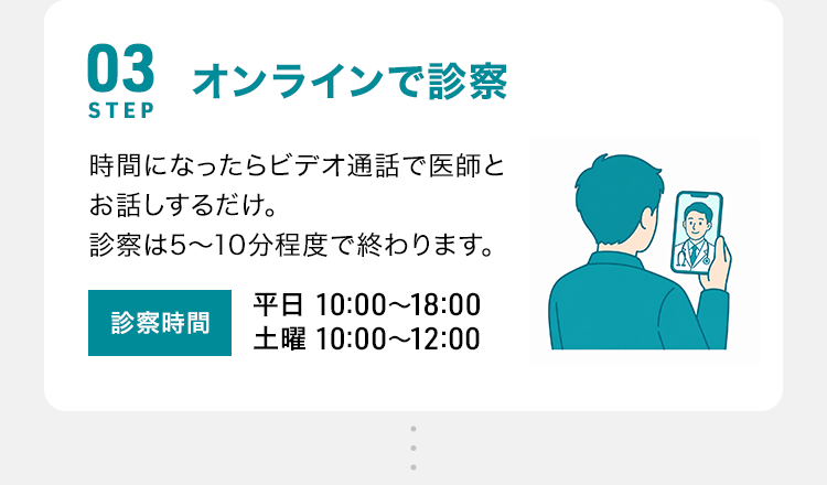 STEP03 オンラインで診察