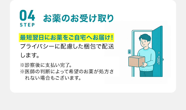 STEP04 お薬のお受け取り