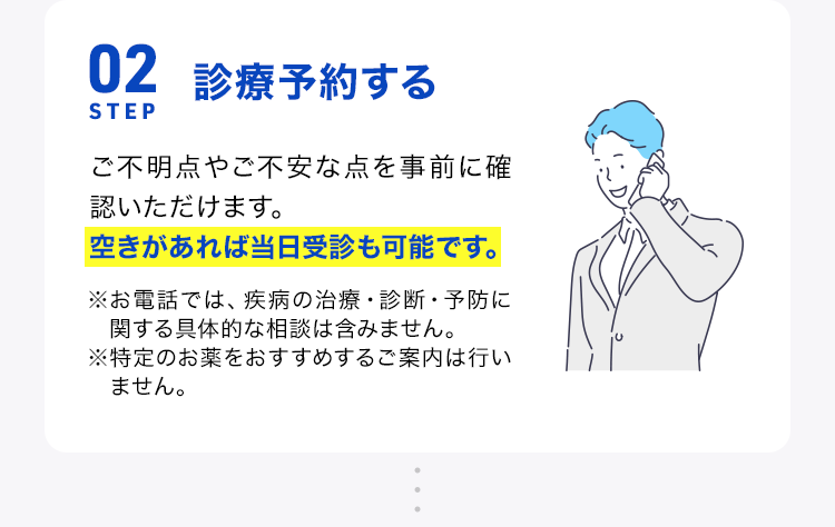 STEP02 診察予約・問診票の入力