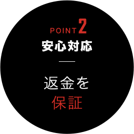 POINT2 安心対応 返金を保証